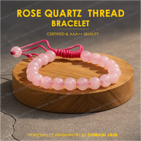 Rose Quartz Thread Bracelet for Love, Relationship & Emotional Healing