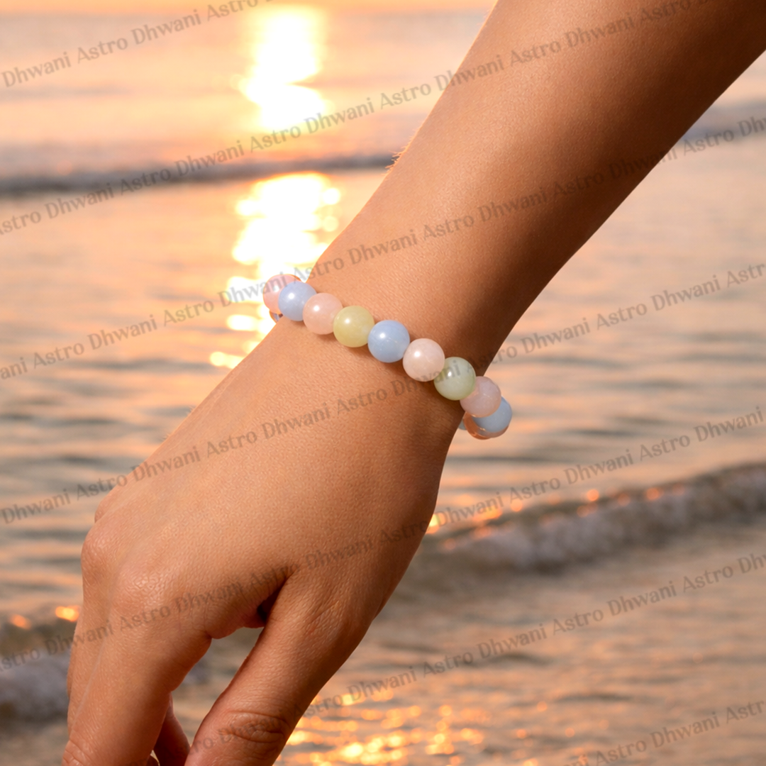 प्राकृतिक भय, क्रोध, तनाव और चिंता से राहत कंगन (मॉर्गेनाइट) - अभिमंत्रित और प्रमाणित