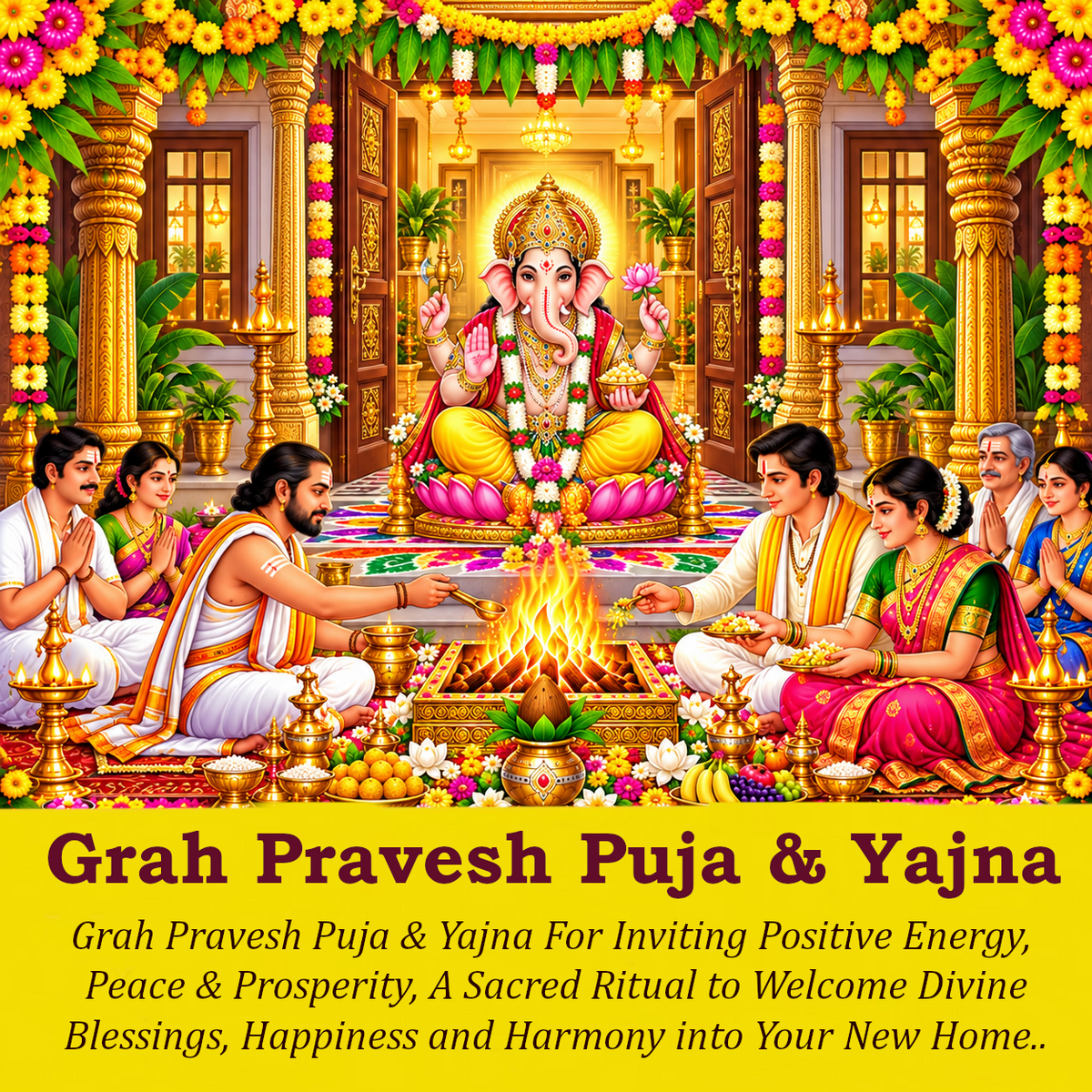 Grah Pravesh Puja & Yajna: For Purifying a New Home & Invoking Positive Energies for Prosperity and Peace within the House