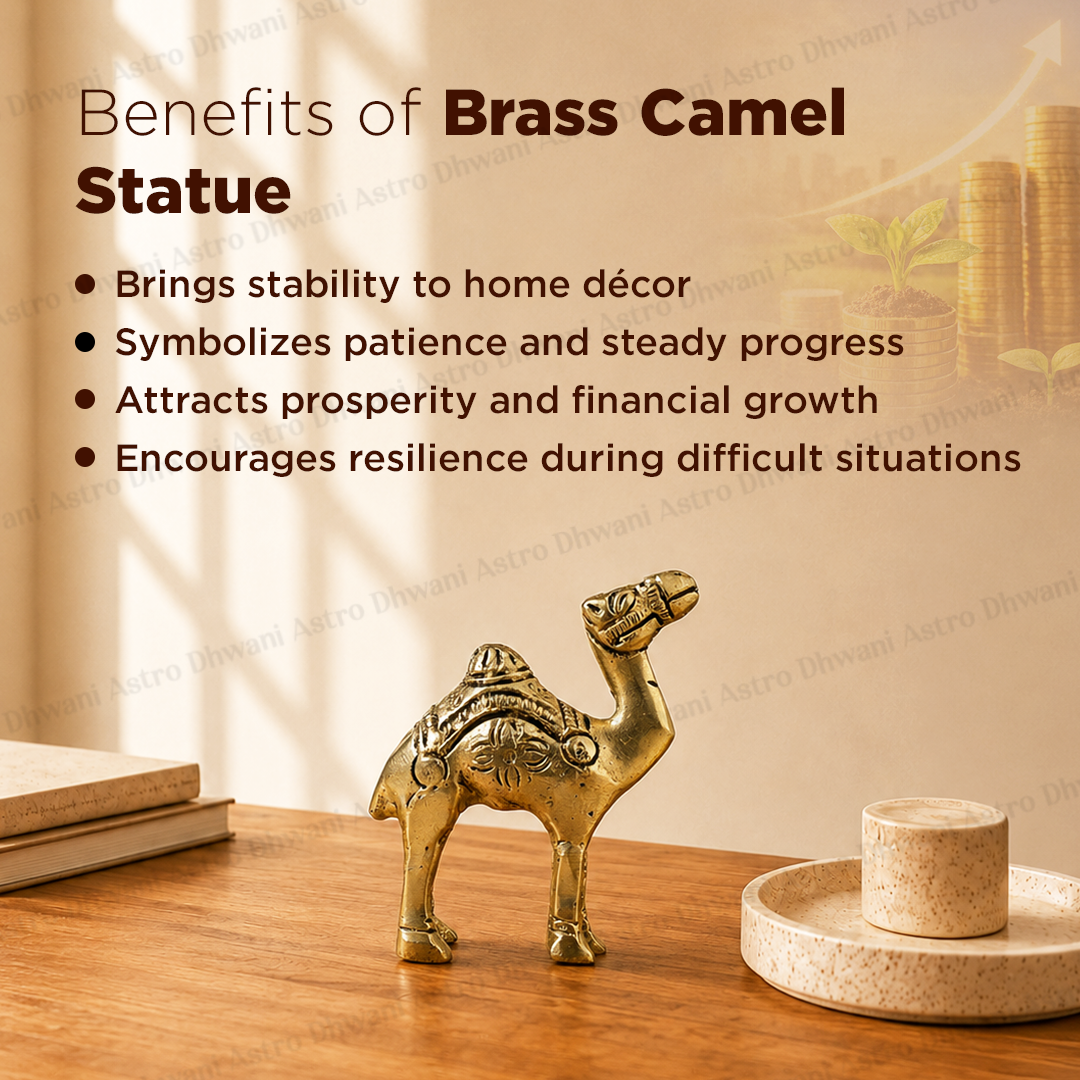 Brass Camel Statue for Home Decor, Vastu & Prosperity