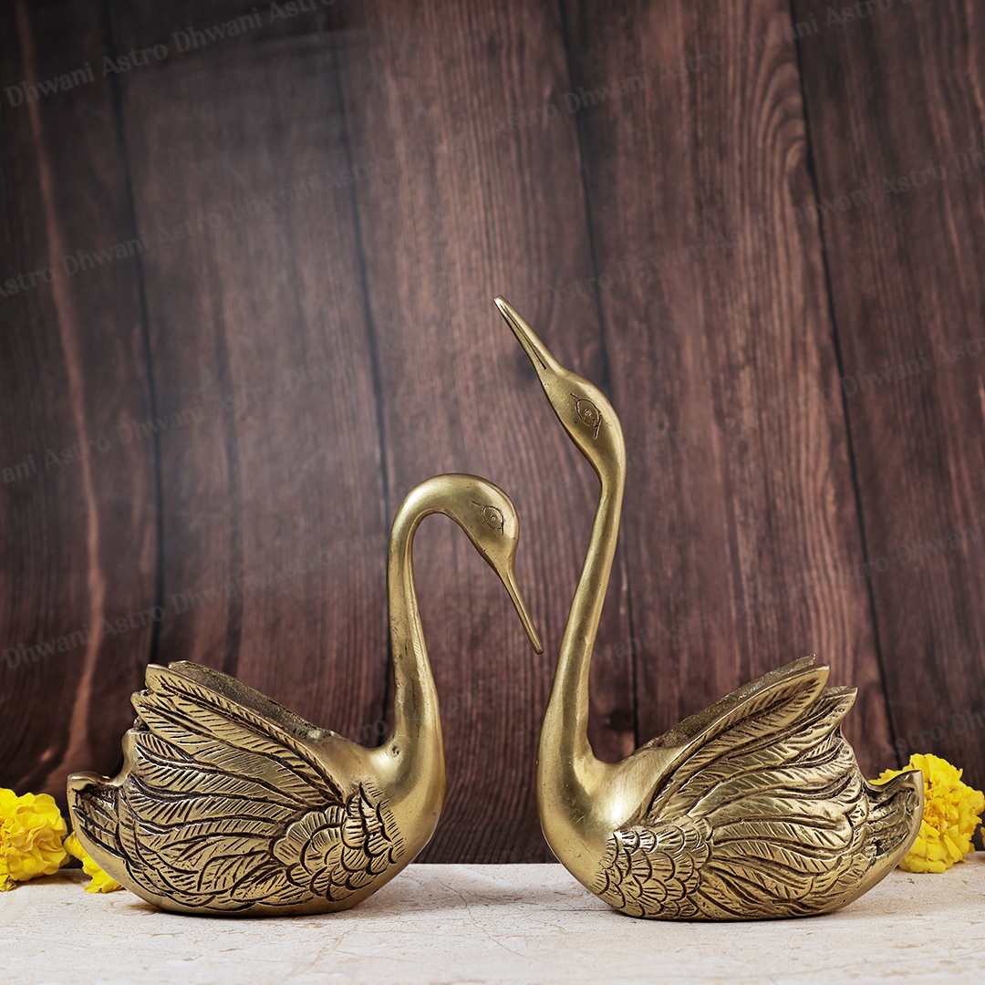 Brass Duck Pair Statue for Love, Harmony & Prosperity