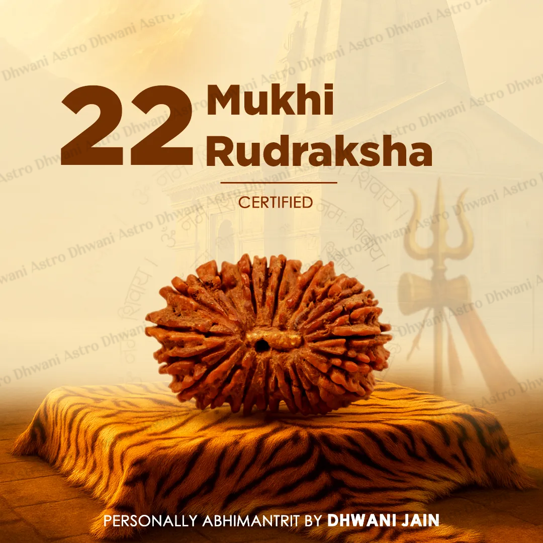 Nepali 22 Mukhi Rudraksha (Twenty-Two Faced) for Wealth, Luxury & Business Growth