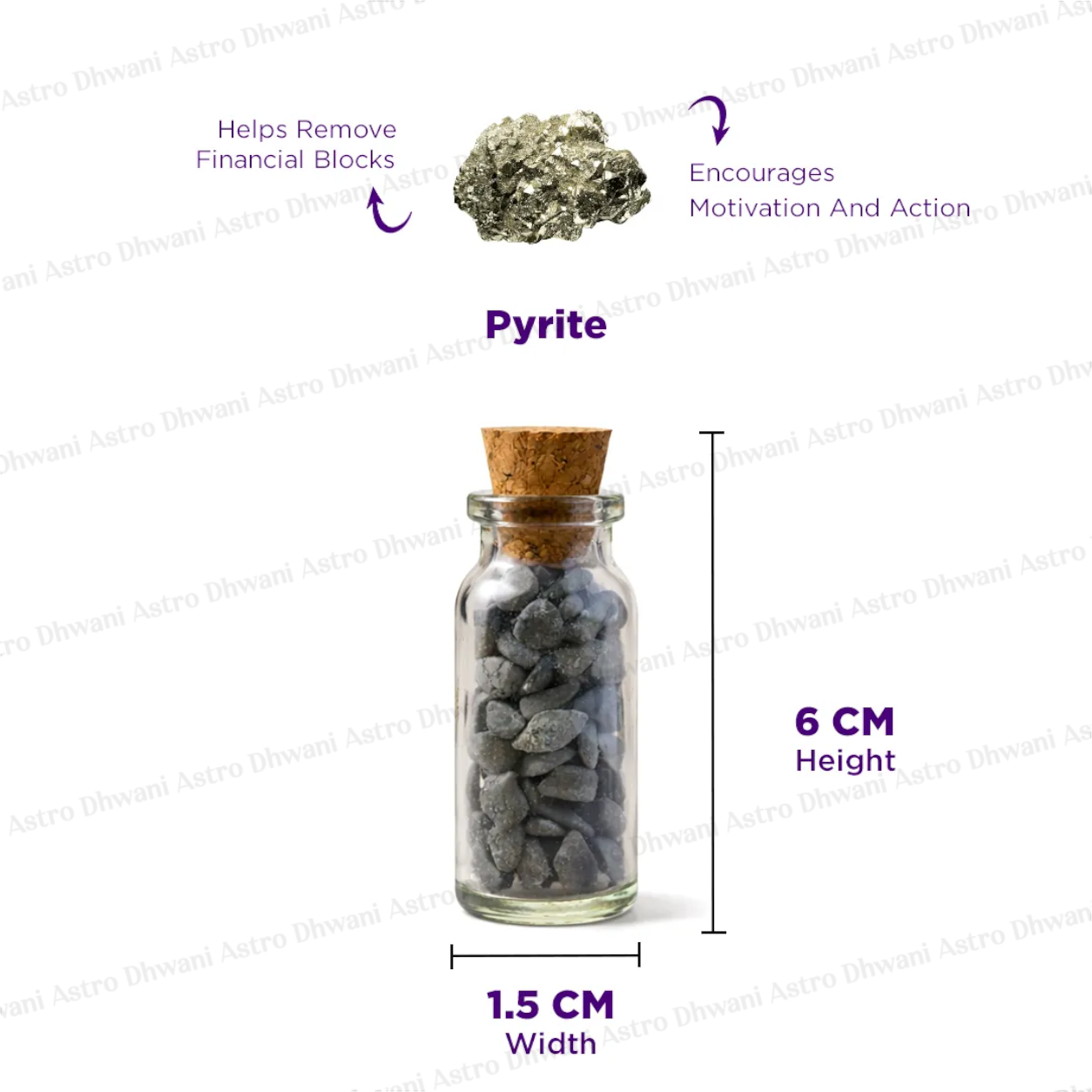 Pyrite Bottle Chips – Wealth Attraction, Confidence & Protection Energy