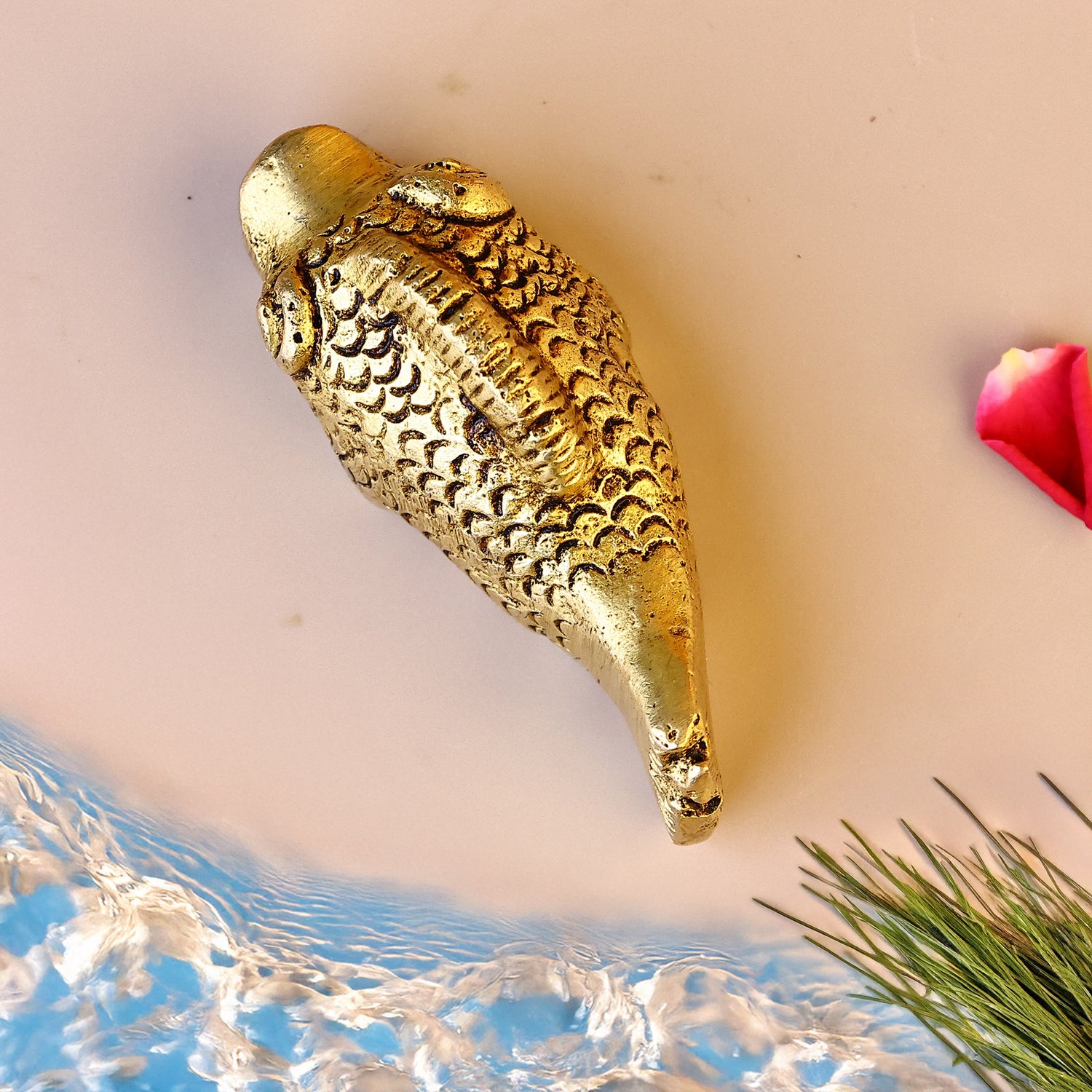 Pure Brass Fish Sculpture - Abhimantrit
