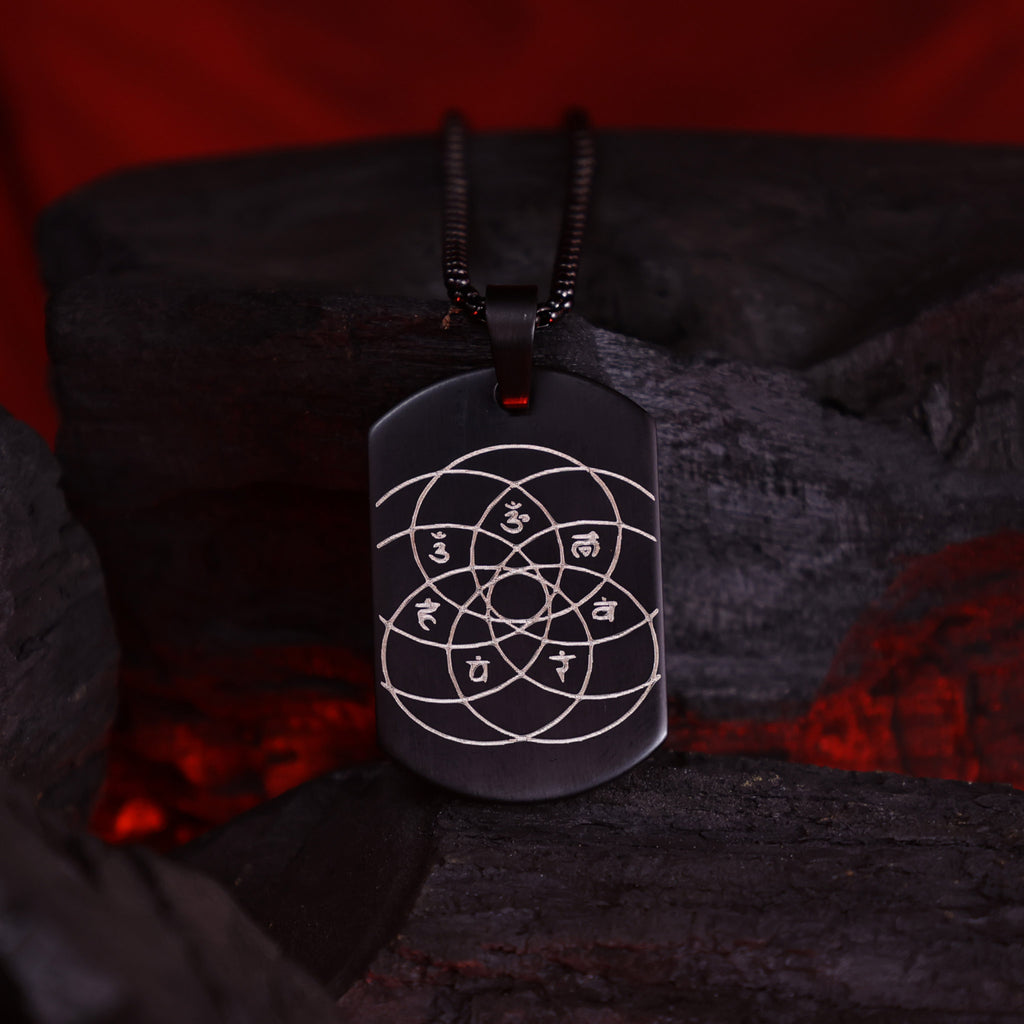 Black Seven Chakra Chain: IGP Plating Pendant – Dhwani Shop