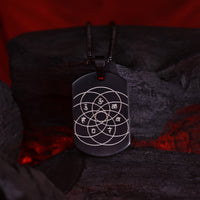 Black Seven Chakra Chain: IGP Plating Pendant