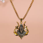 Lord Shiva with Trishul on Back Pendant - Abhimantrit