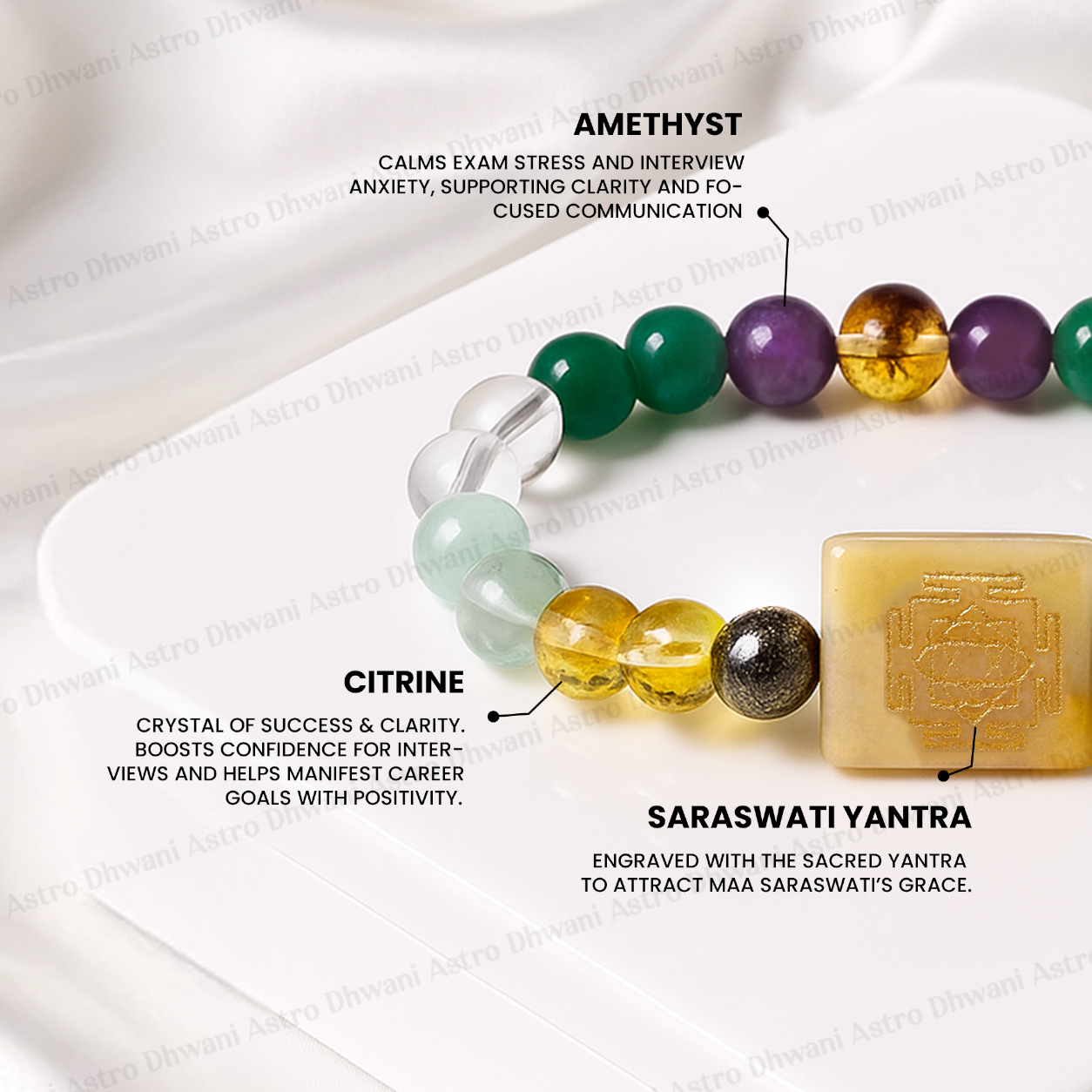 Saraswati Yantra Bracelet for Education, Job & Interview Success