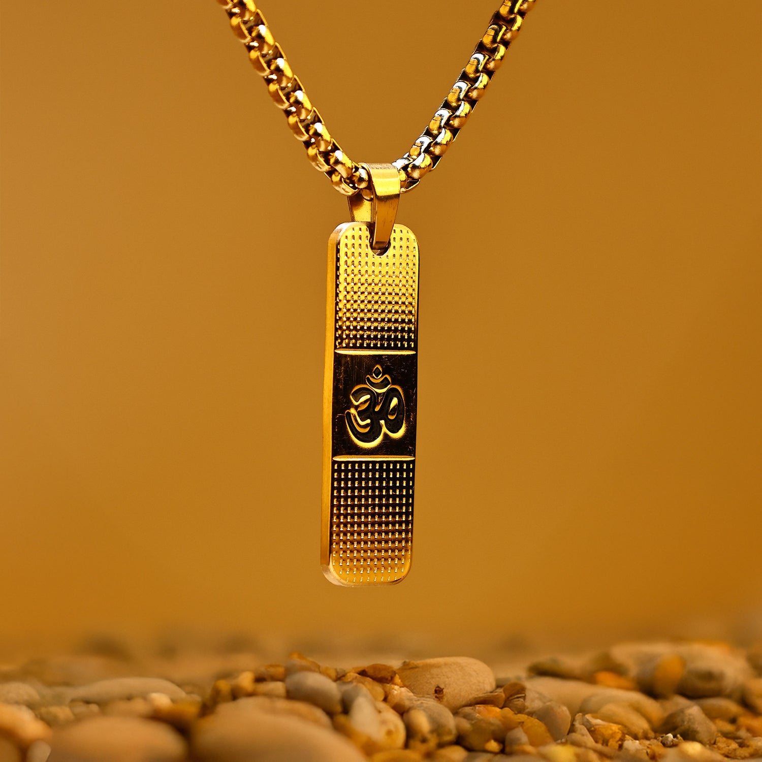 Om Chain Pendant (IGP Gold Plating) - Abhimantrit