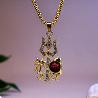 Mahadev Trishul with Damru & Rudraksha Pendant