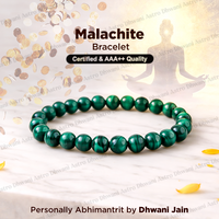 Malachite Bracelet (Abhimantrit) for Protection & Healing