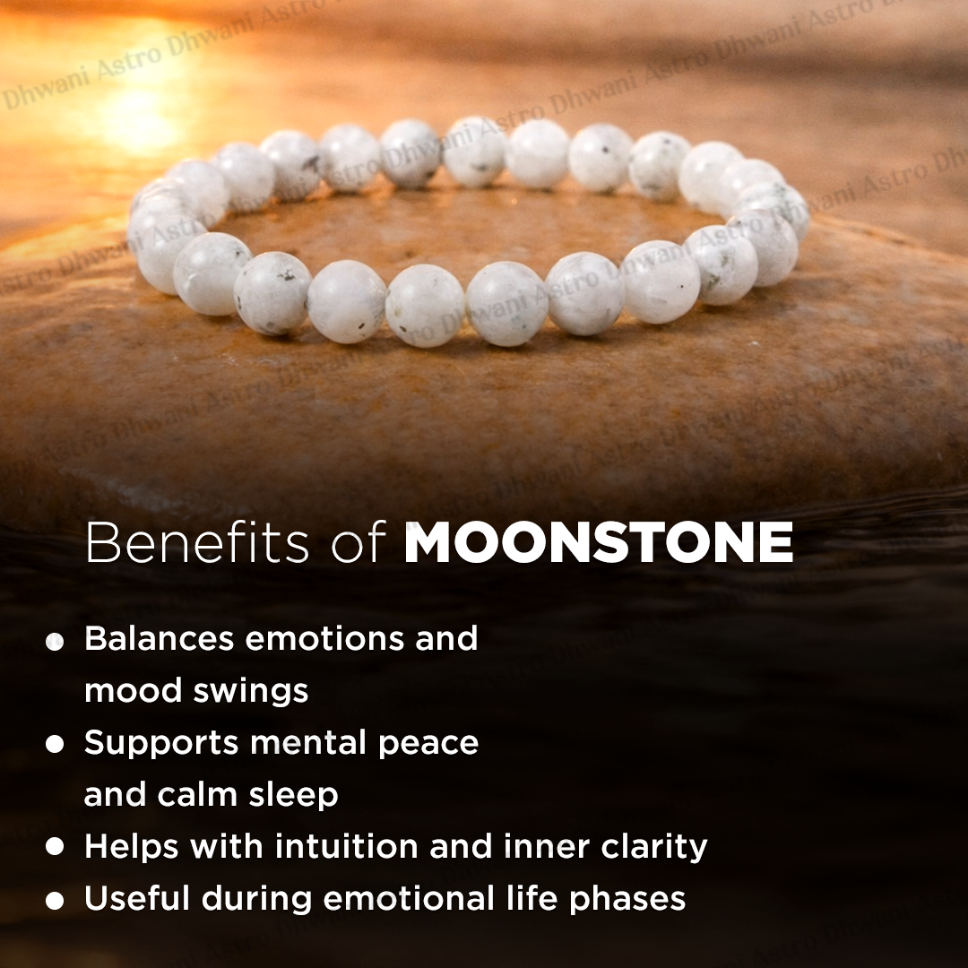 Moon Stone Bracelet for Mental Stress Relief & Confidence