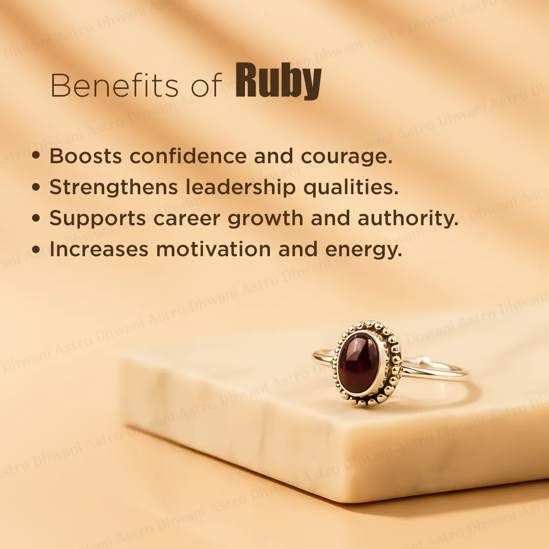 Ruby Ring: Boosts Confidence and Leadership