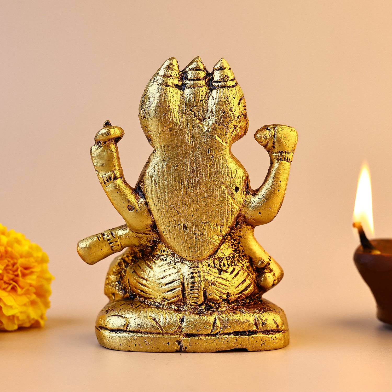 Brass Dattateya Sculpture - Abhimantrit