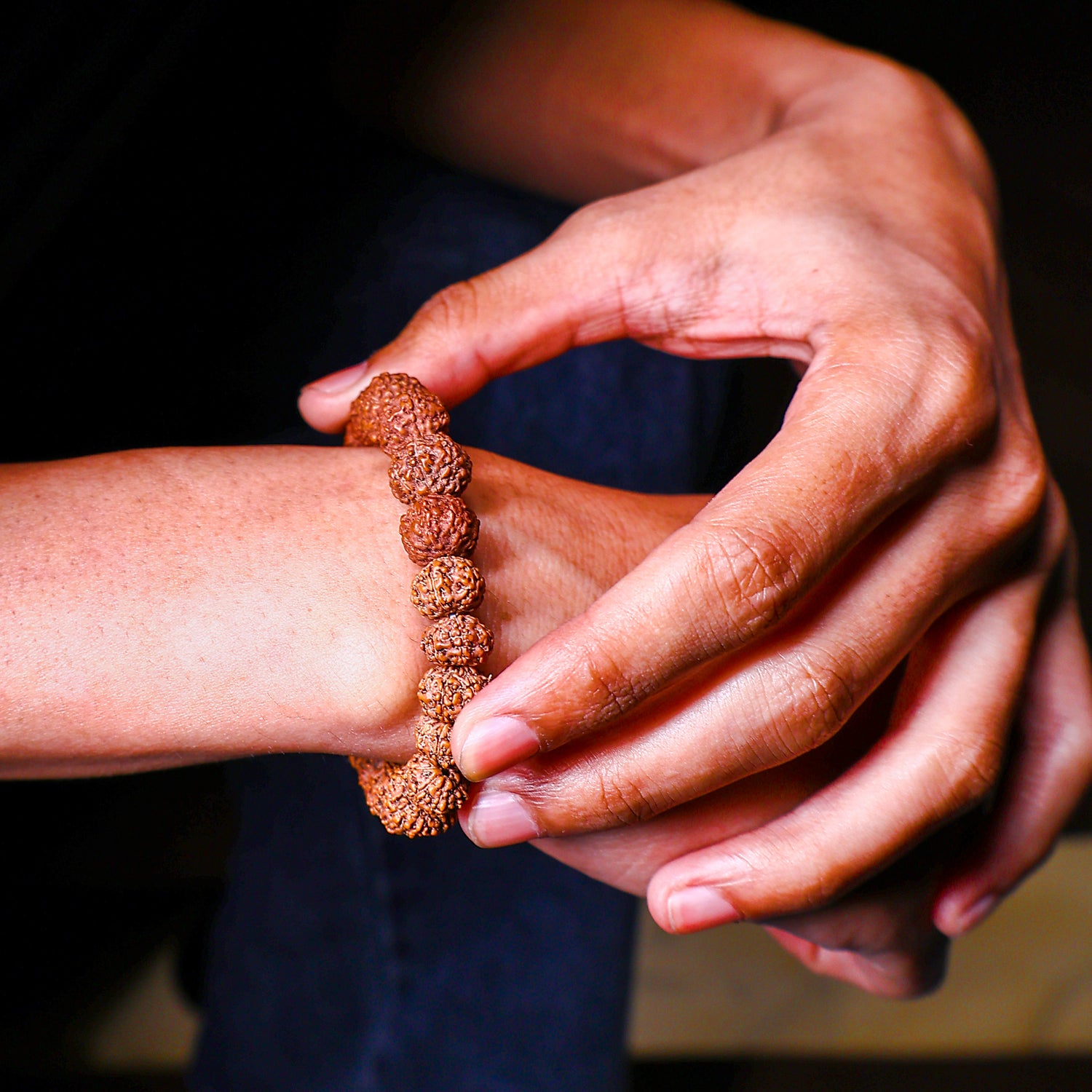 7 Mukhi Rudraksha Bracelet (Seven Faced) - Abhimantrit & Certified