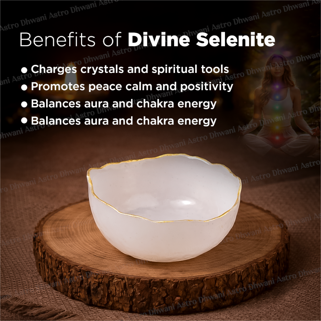 Divine Selenite Bowl - Crystal Cleansing & Energy Bowl