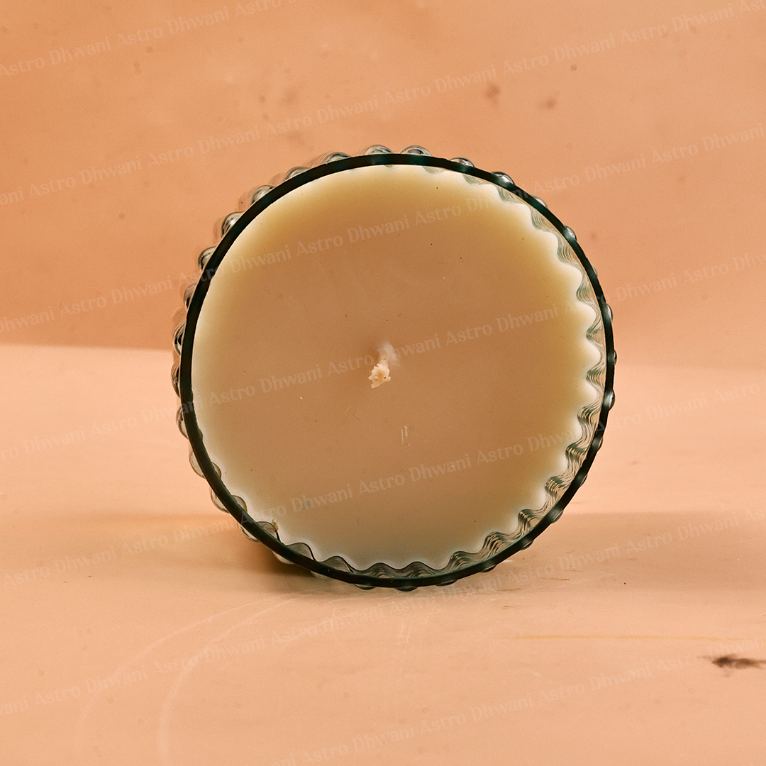 Scented Soy Wax Candle | Hand-Poured Aromatherapy Candle in Decorative Fluted Glass Jar | Meditation, Prayer & Home Décor
