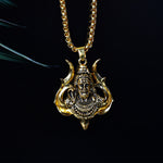 Lord Shiva with Trishul on Back Pendant - Abhimantrit