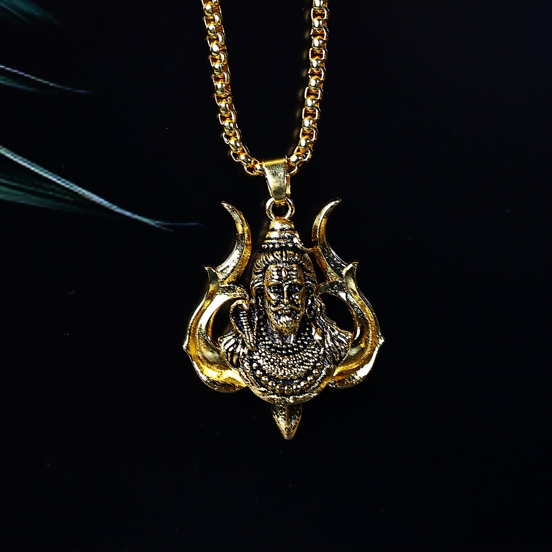 Lord Shiva with Trishul on Back Pendant - AbhimantritLord Shiva with Trishul on Back Pendant - Abhimantrit