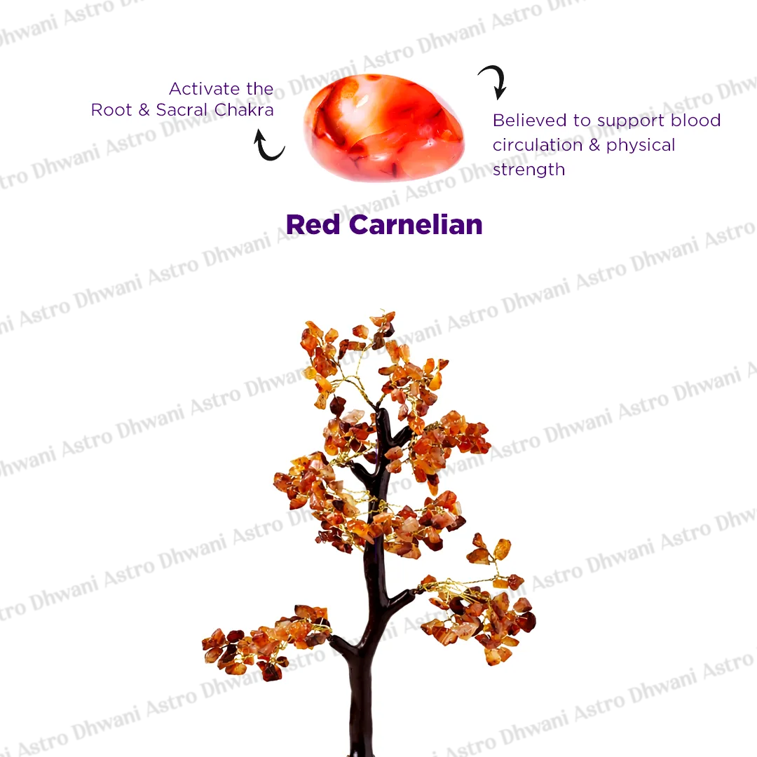 Red Carnelian Crystal Tree – Motivation, Confidence & Career Growth