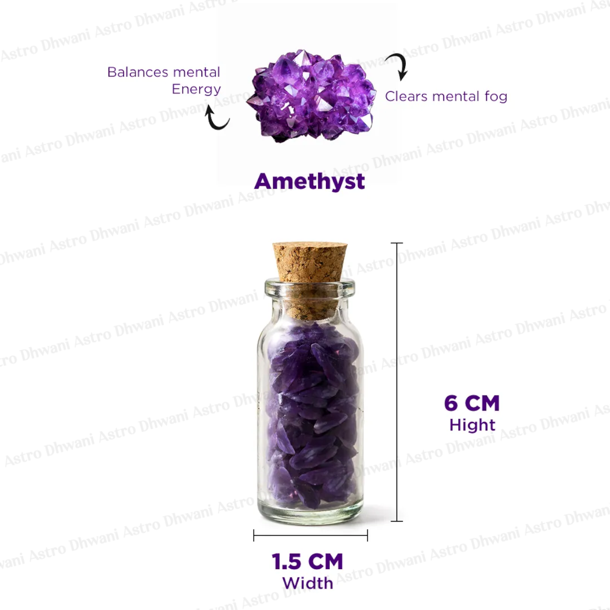 Amethyst Bottle Chips – Emotional Healing, Stress Relief & Mental Peace