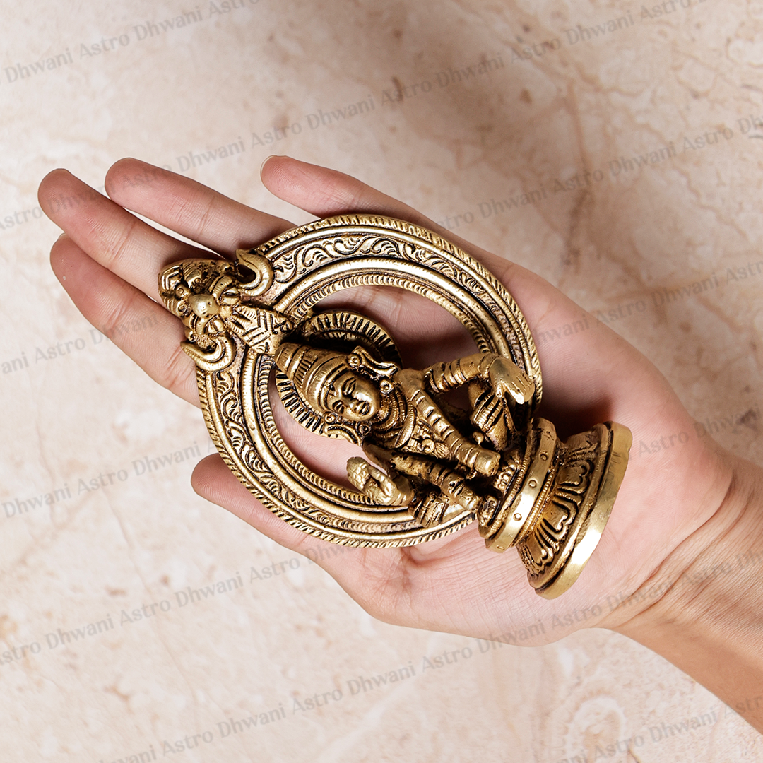 Brass Ayyappa Swamy Statue for Peace & Spiritual Growth