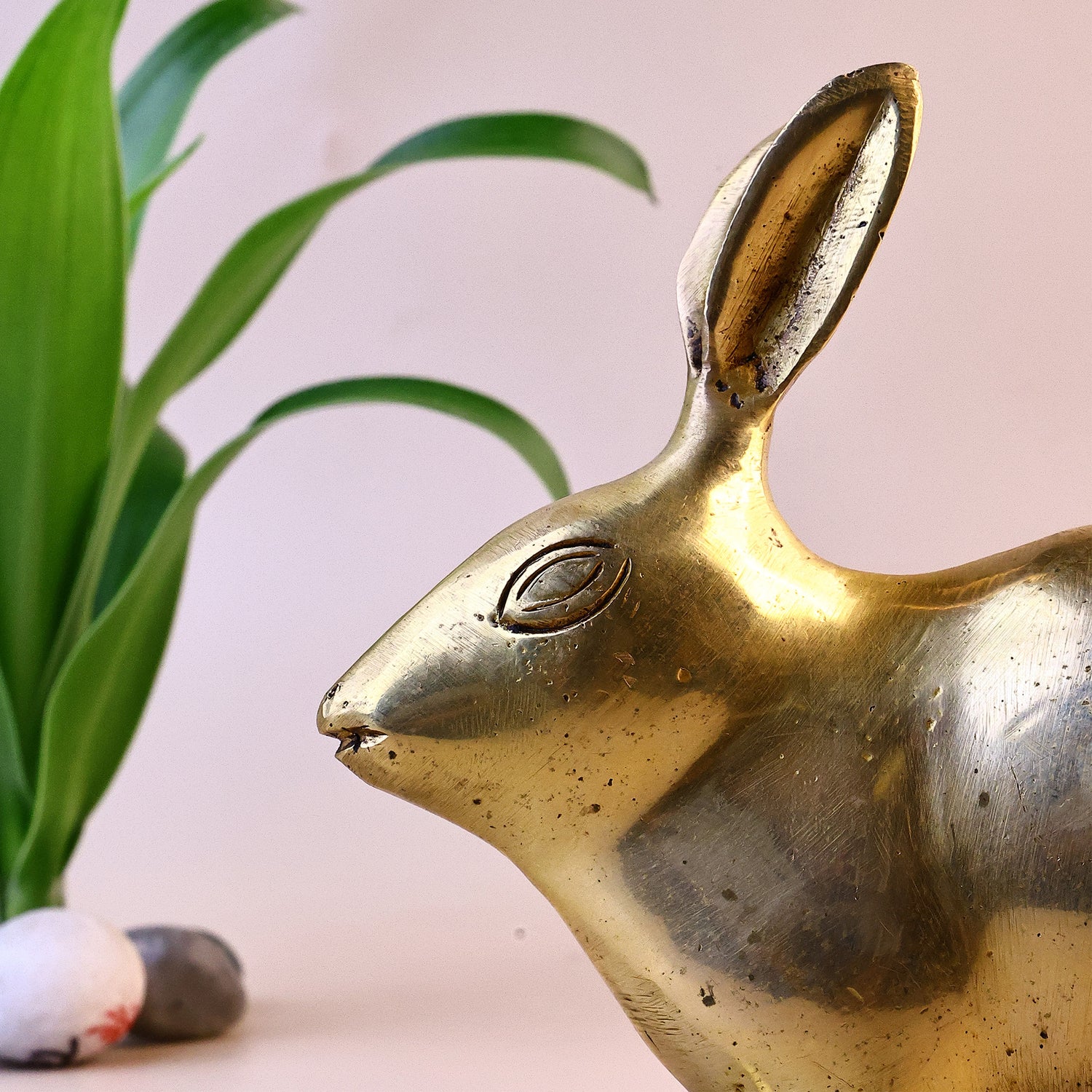 Brass Rabbit Statue - Abhimantrit