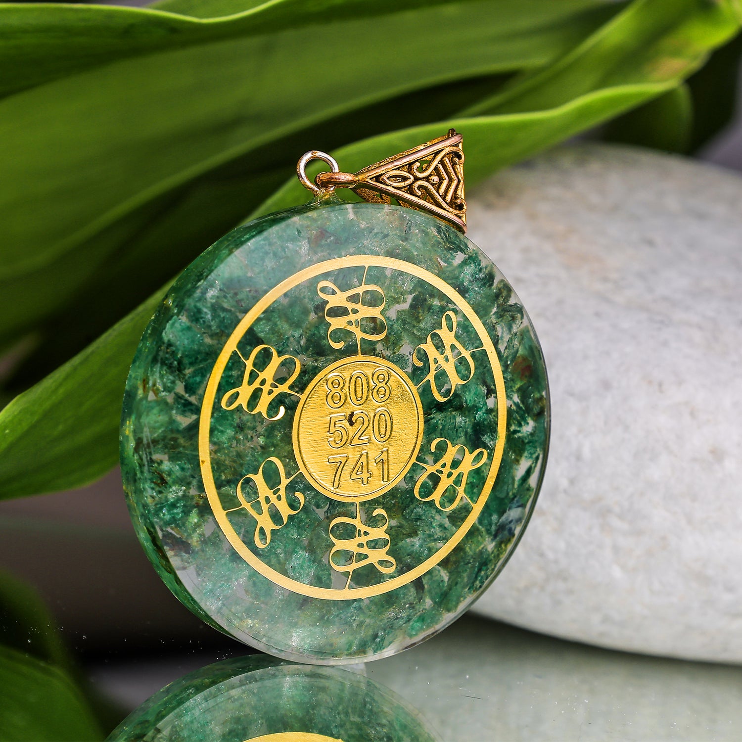 Green Aventurine Angelic Crystal Pendant - Abhimantrit