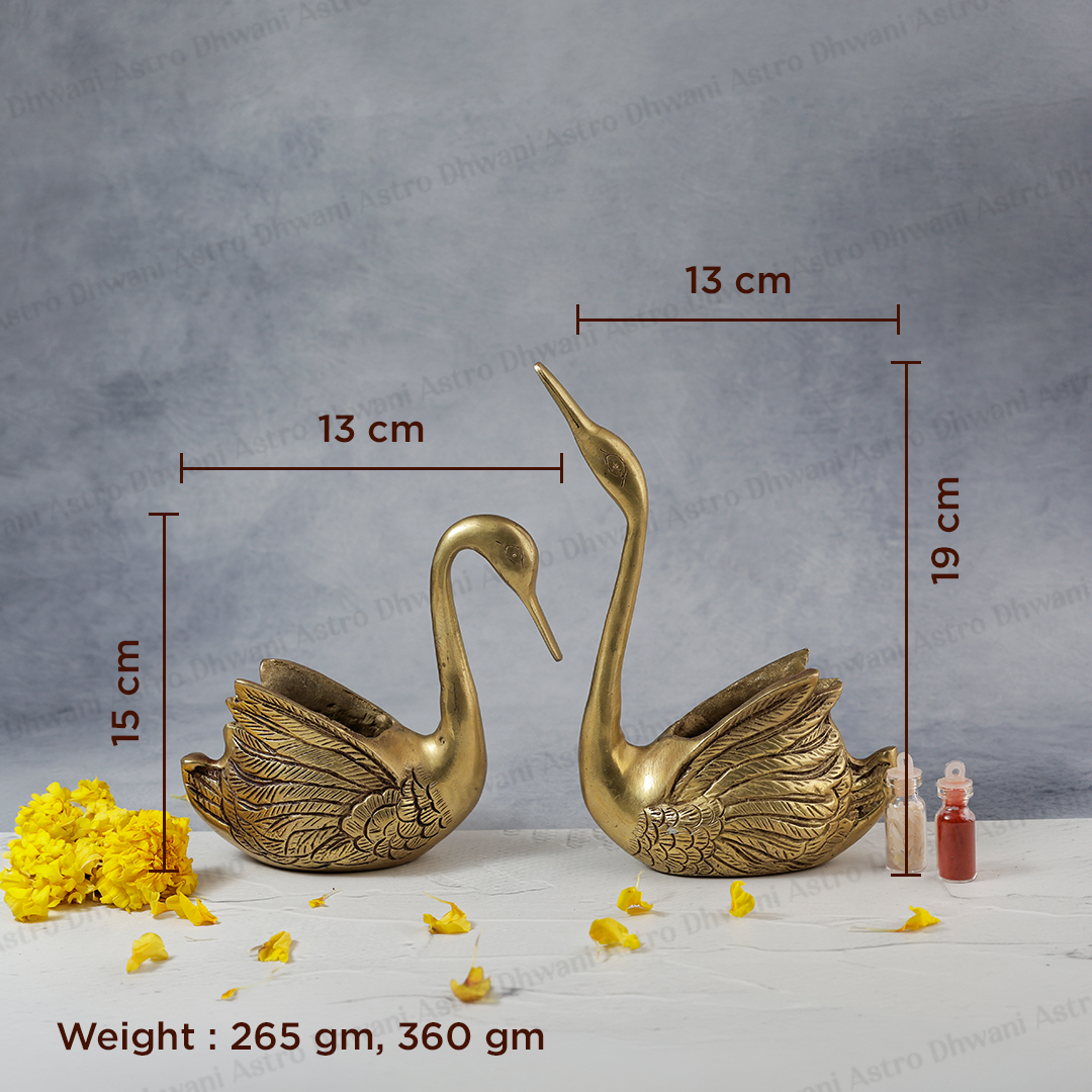 Brass Duck Pair Statue for Love, Harmony & Prosperity