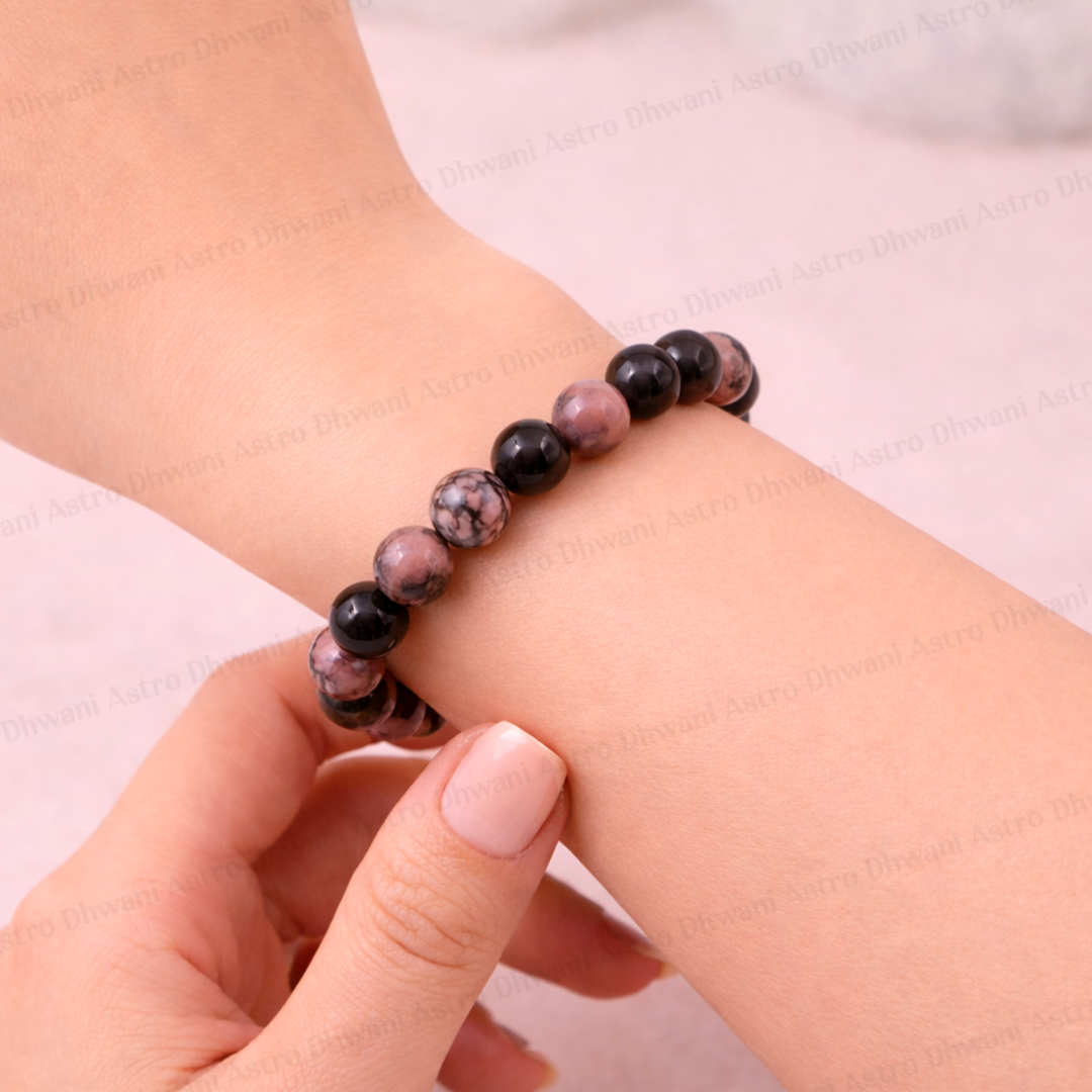 Rhodonite Bracelet (Abhimantrit) for Emotional Healing