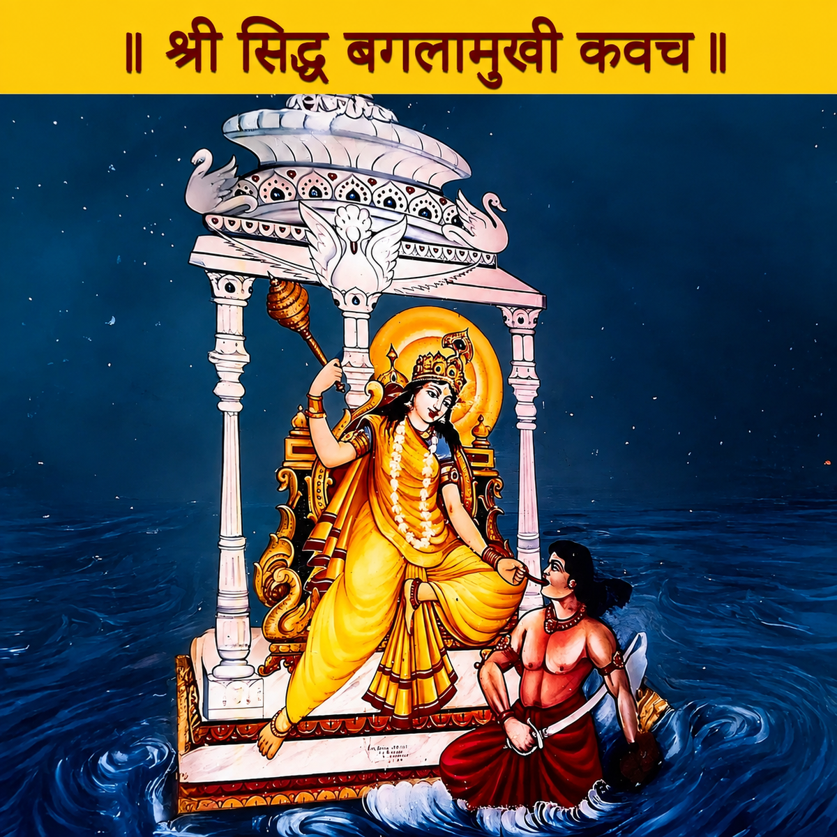 Baglamukhi Kavach (Pure Silver Tabeej) for Protection & Spiritual Strength