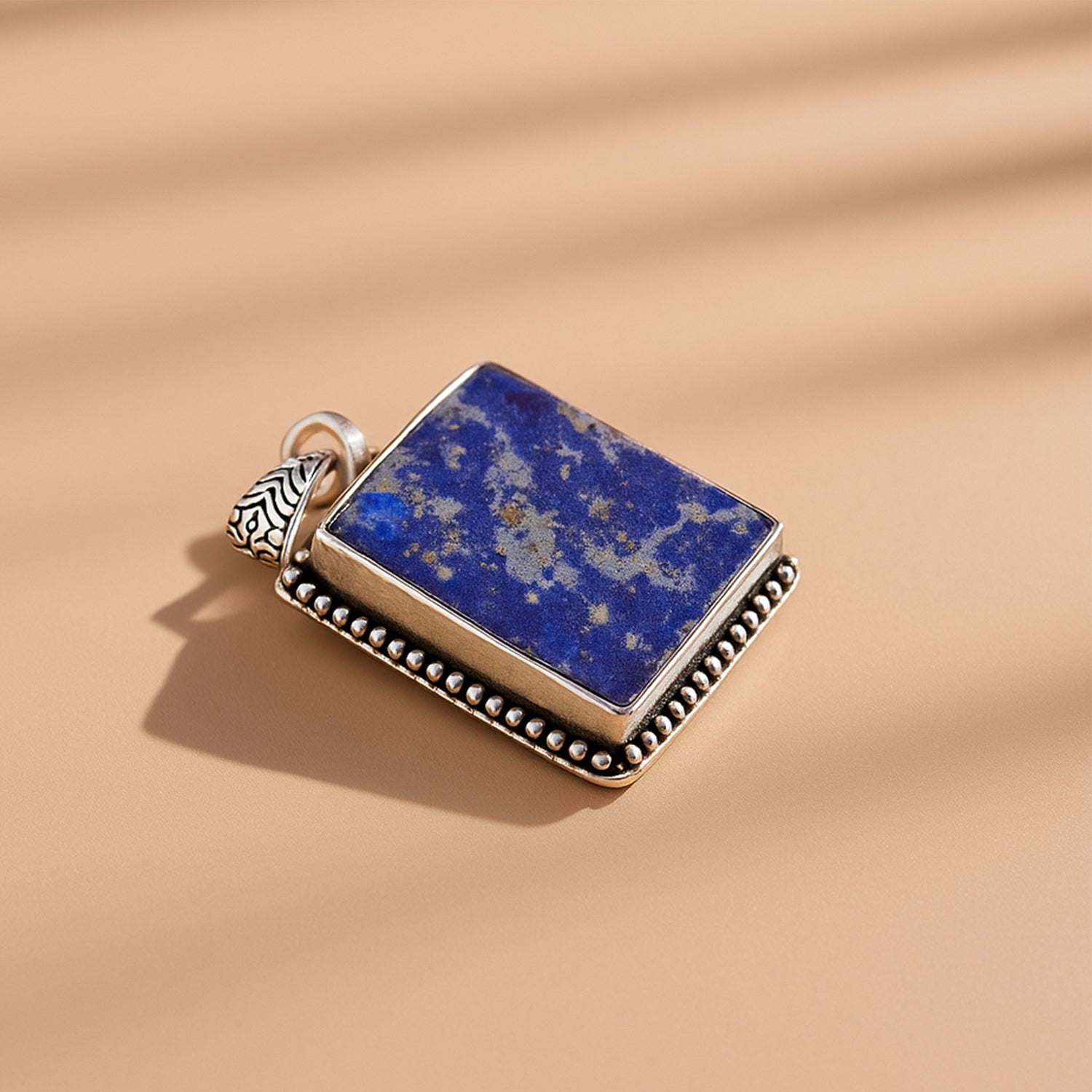 Lapis Lazuli Oval Stone Pendant - Abhimantrit & Certifiefd