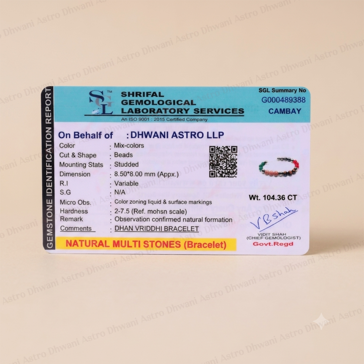 Dhan Vriddhi Bracelet for Wealth Growth, Prosperity & Stability