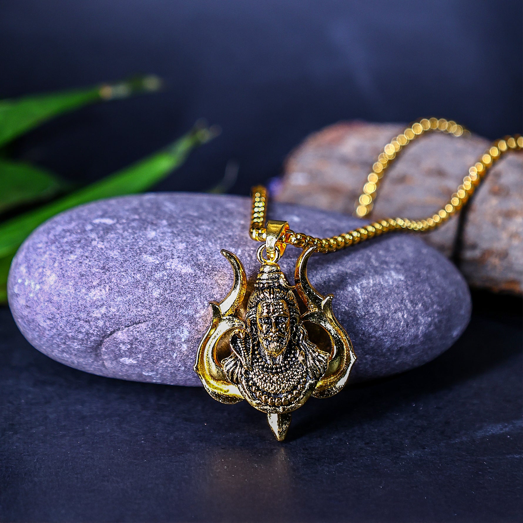Lord Shiva with Trishul on Back Pendant - AbhimantritLord Shiva with Trishul on Back Pendant - Abhimantrit