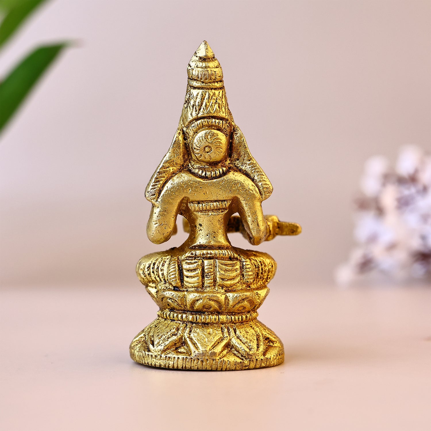 Pure Brass Maa Annapurna Statue - Abhimantrit