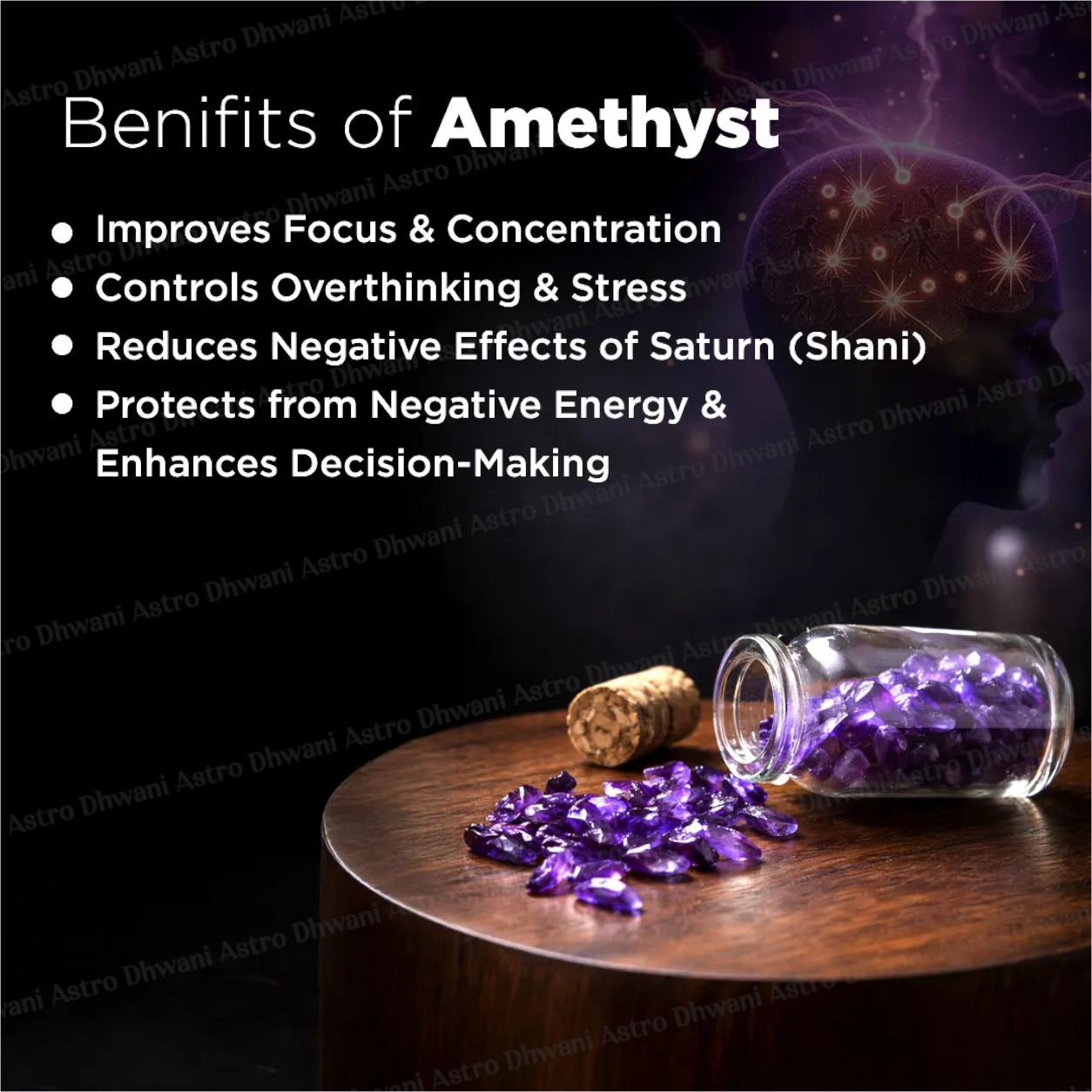 Amethyst Bottle Chips – Emotional Healing, Stress Relief & Mental Peace