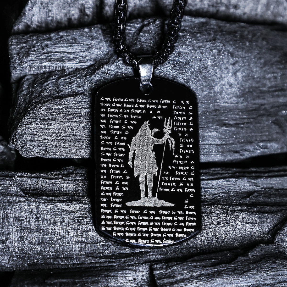 108 Om Namah Shivay Engraved Shiv Pendant (Blessing & Protection) - Abhimantrit