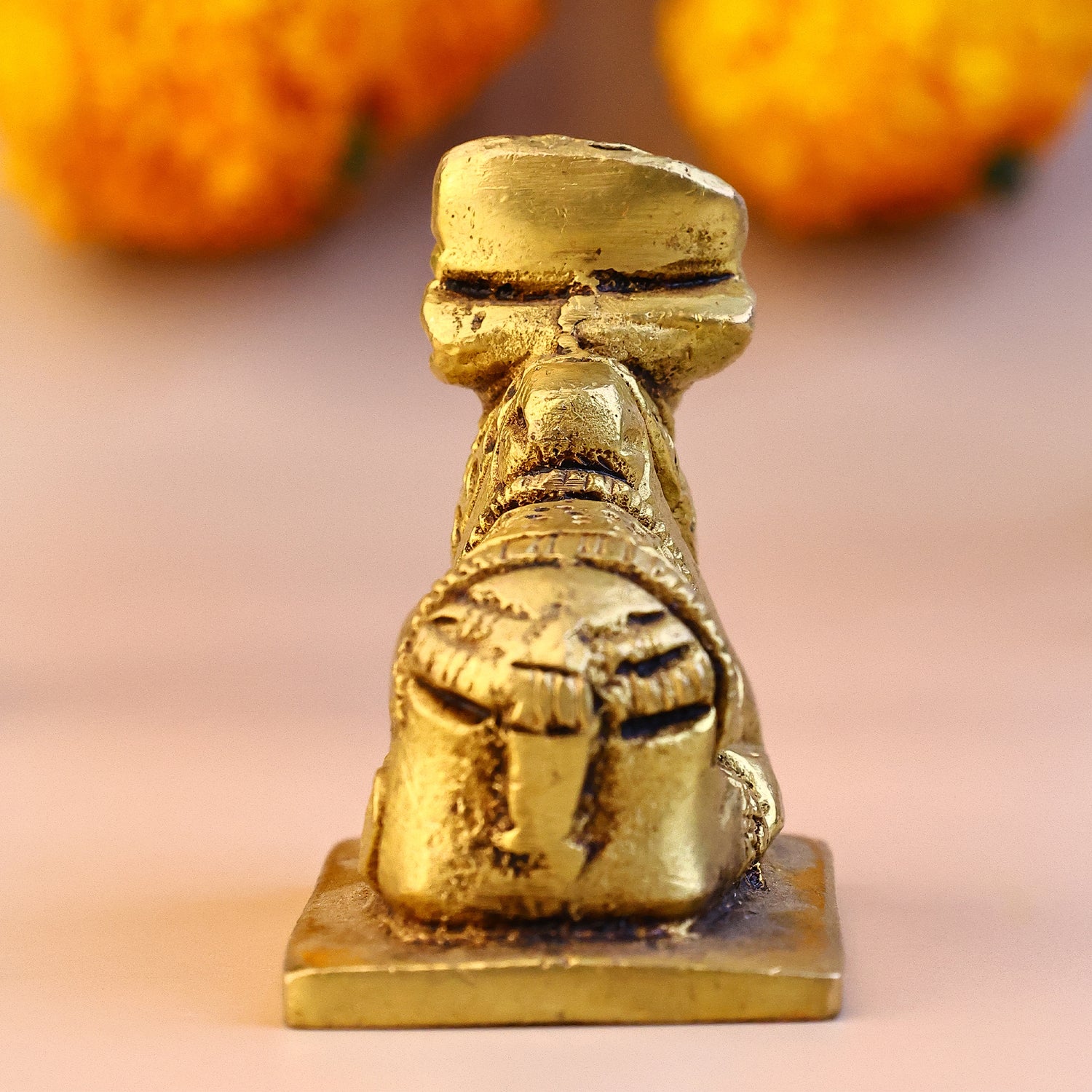 Brass Nandi Sitting Idol - Abhimantrit