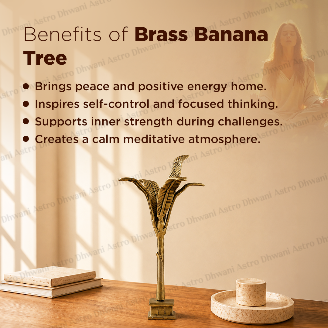 Brass Banana Tree for Growth, Prosperity & Positive Energy