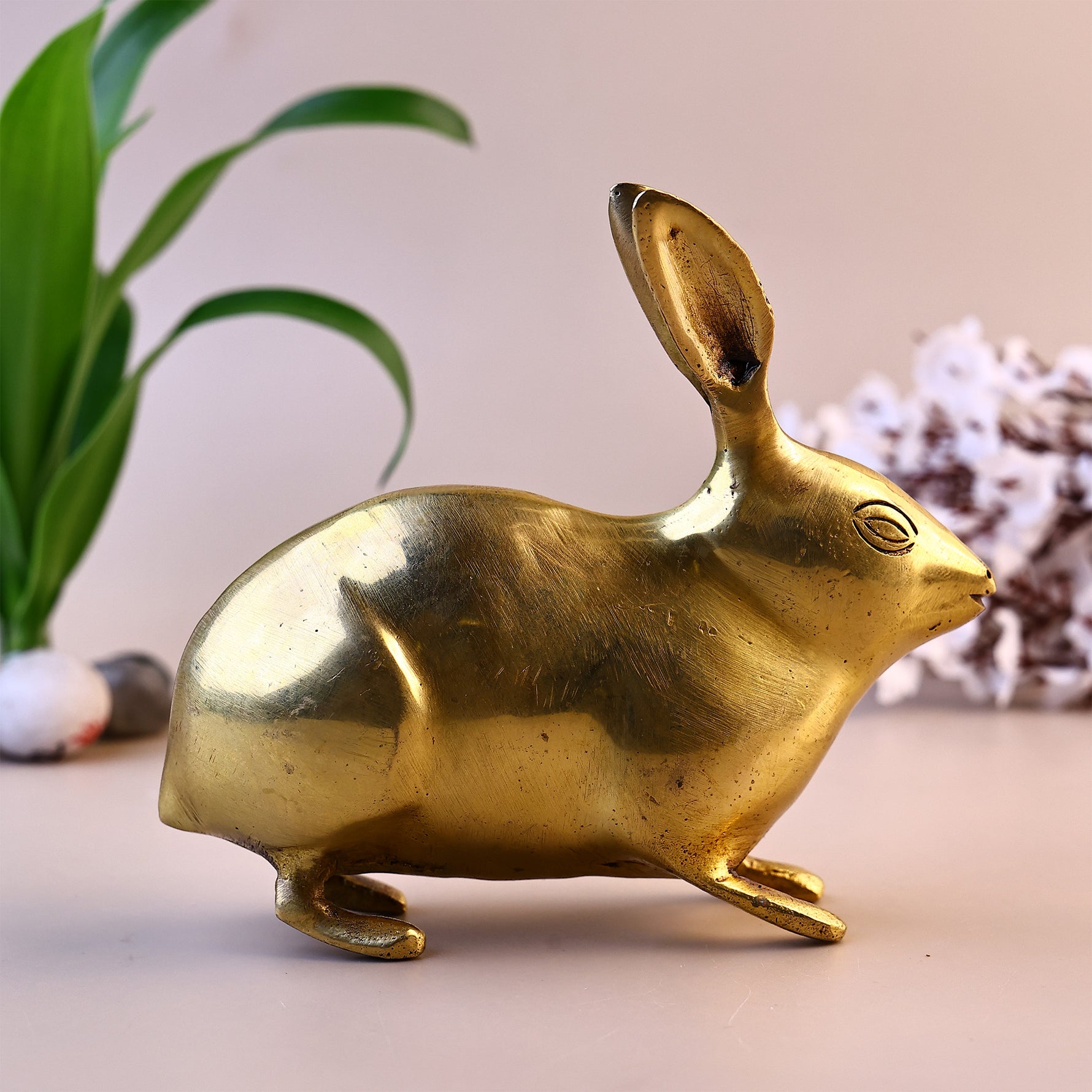 Brass Rabbit Statue - Abhimantrit