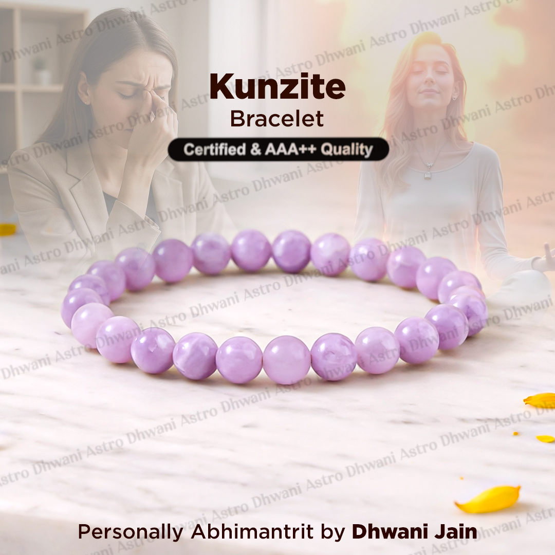 Kunzite Bracelet for Love, Emotional Healing & Inner Peace