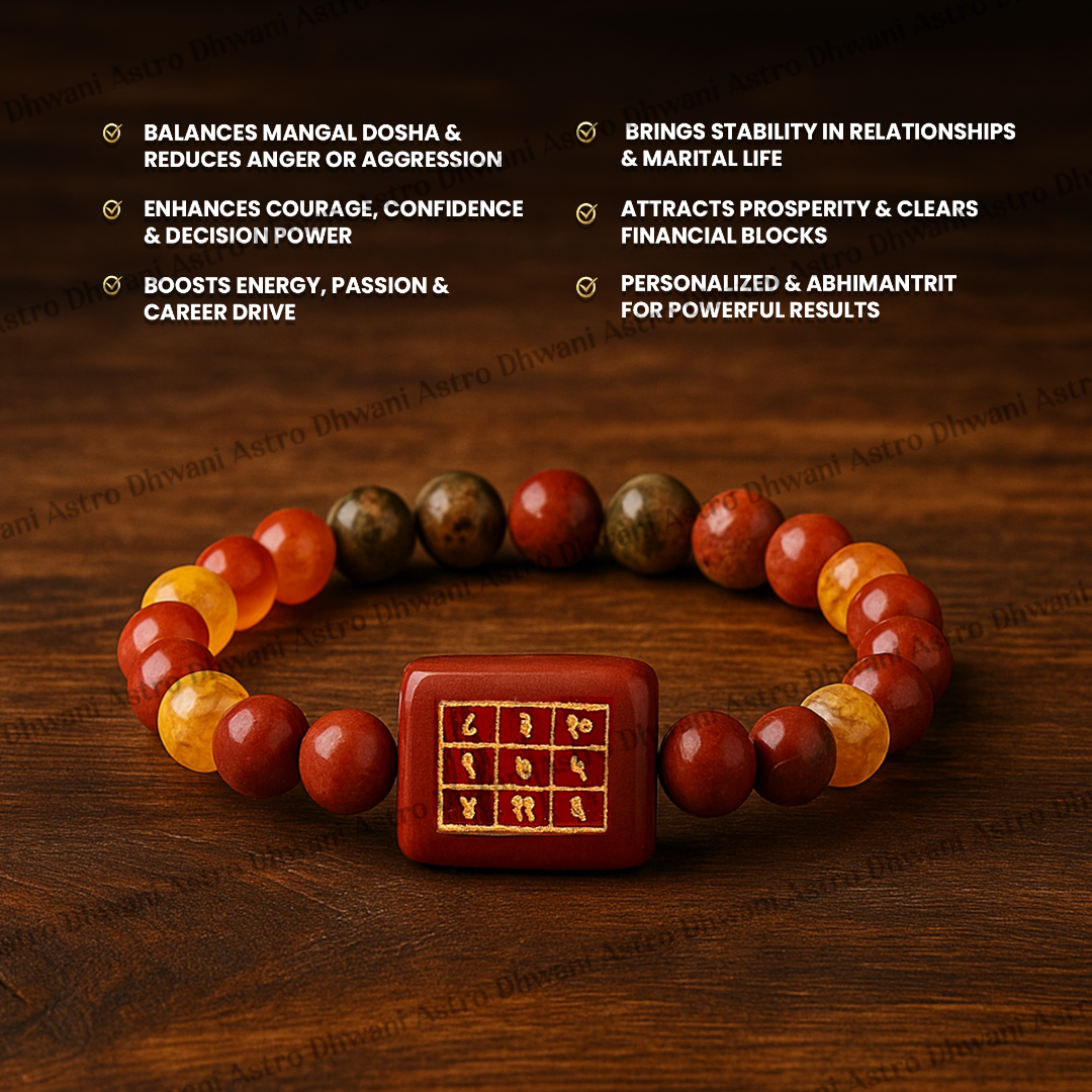 Mangal Dosh Yantra Bracelet for Marriage, Balance & Protection