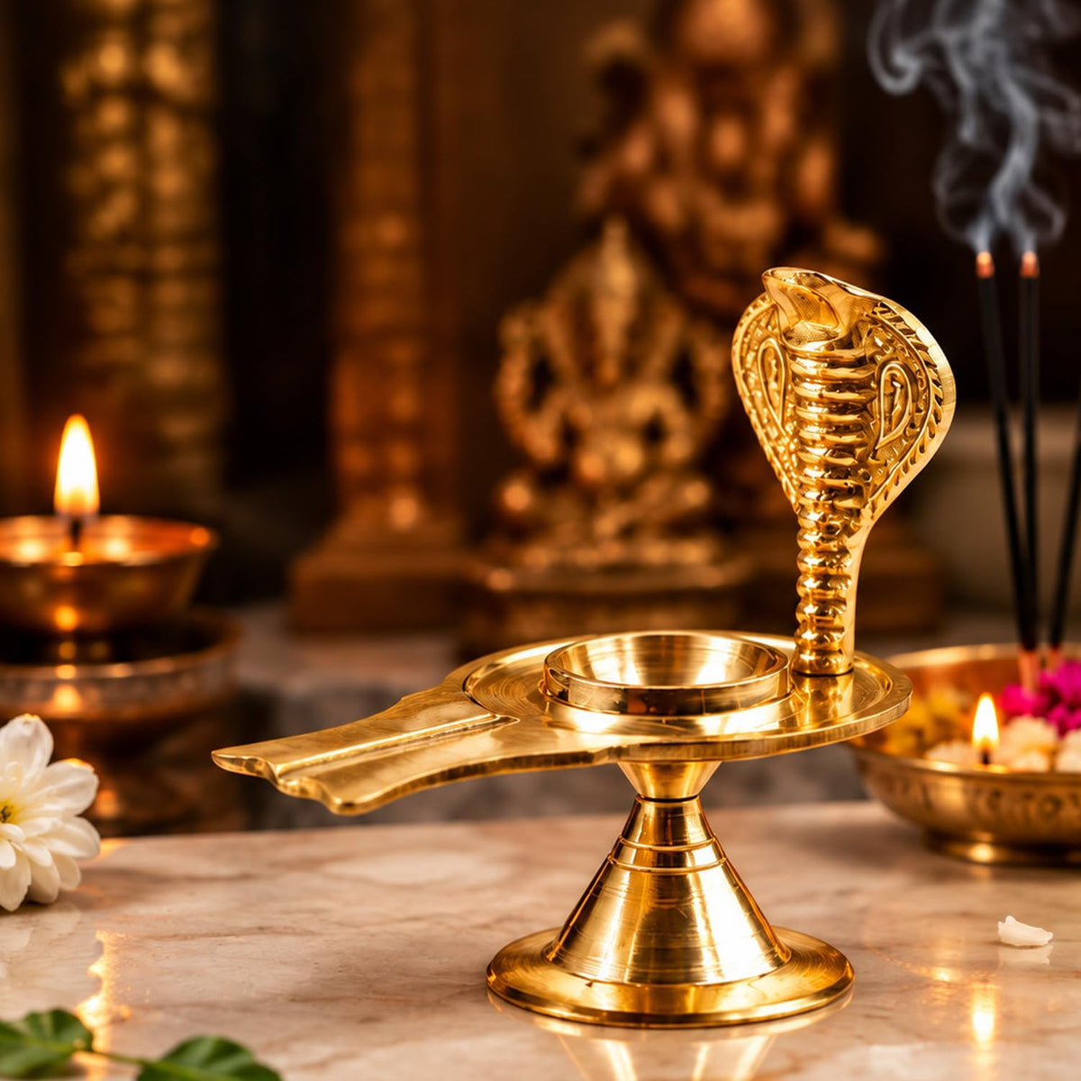 Sheshnag Jalheri Shivling for Home Temple, Abhishek