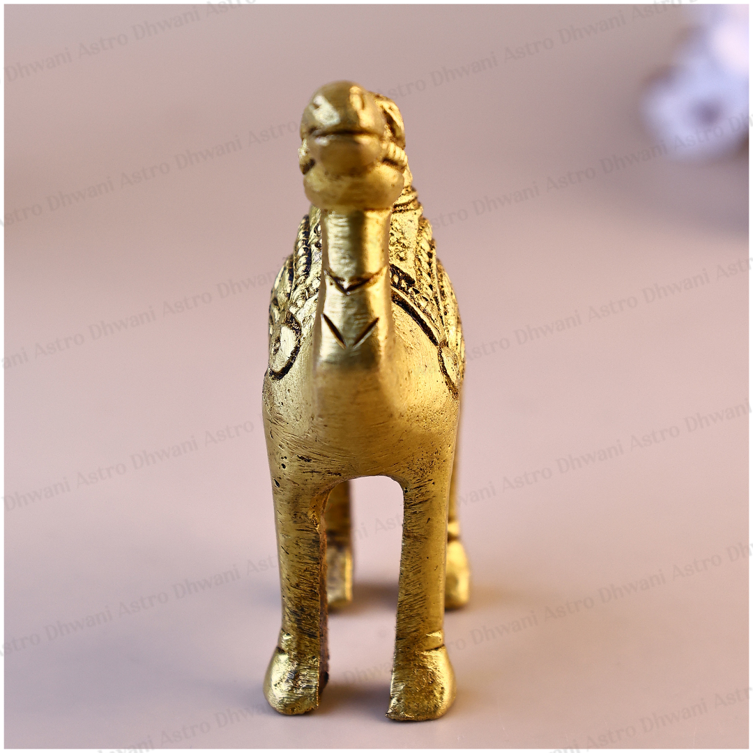 Brass Camel Statue for Home Decor, Vastu & Prosperity
