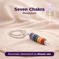 Seven Chakra Pebble Pendulum - Healing & Dowsing Tool