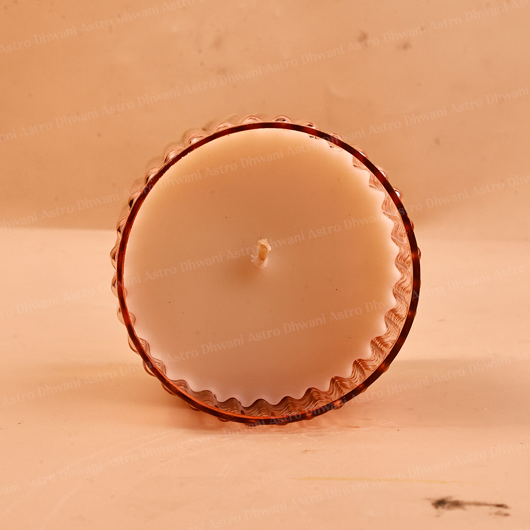 Scented Soy Wax Candle | Hand-Poured Aromatherapy Candle in Decorative Fluted Glass Jar | Meditation, Prayer & Home Décor