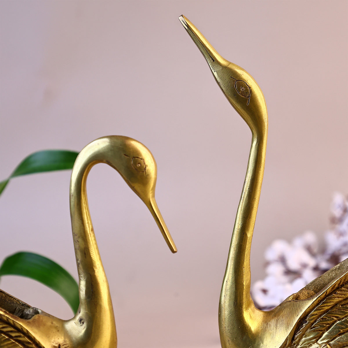 Brass Duck Pair Statue - Abhimantrit