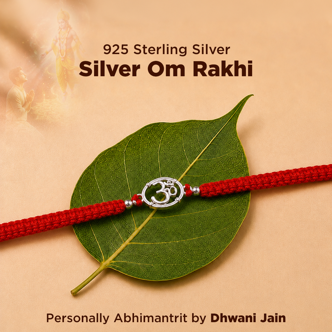 925 Sterling Silver Om Rakhi | Premium Raksha Bandhan Rakhi for Brother
