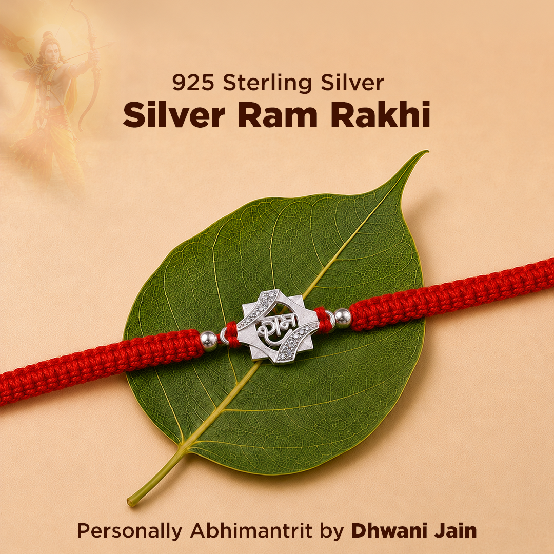 925 Sterling Silver Ram Rakhi – Carry the Blessings of Lord Shri Ram