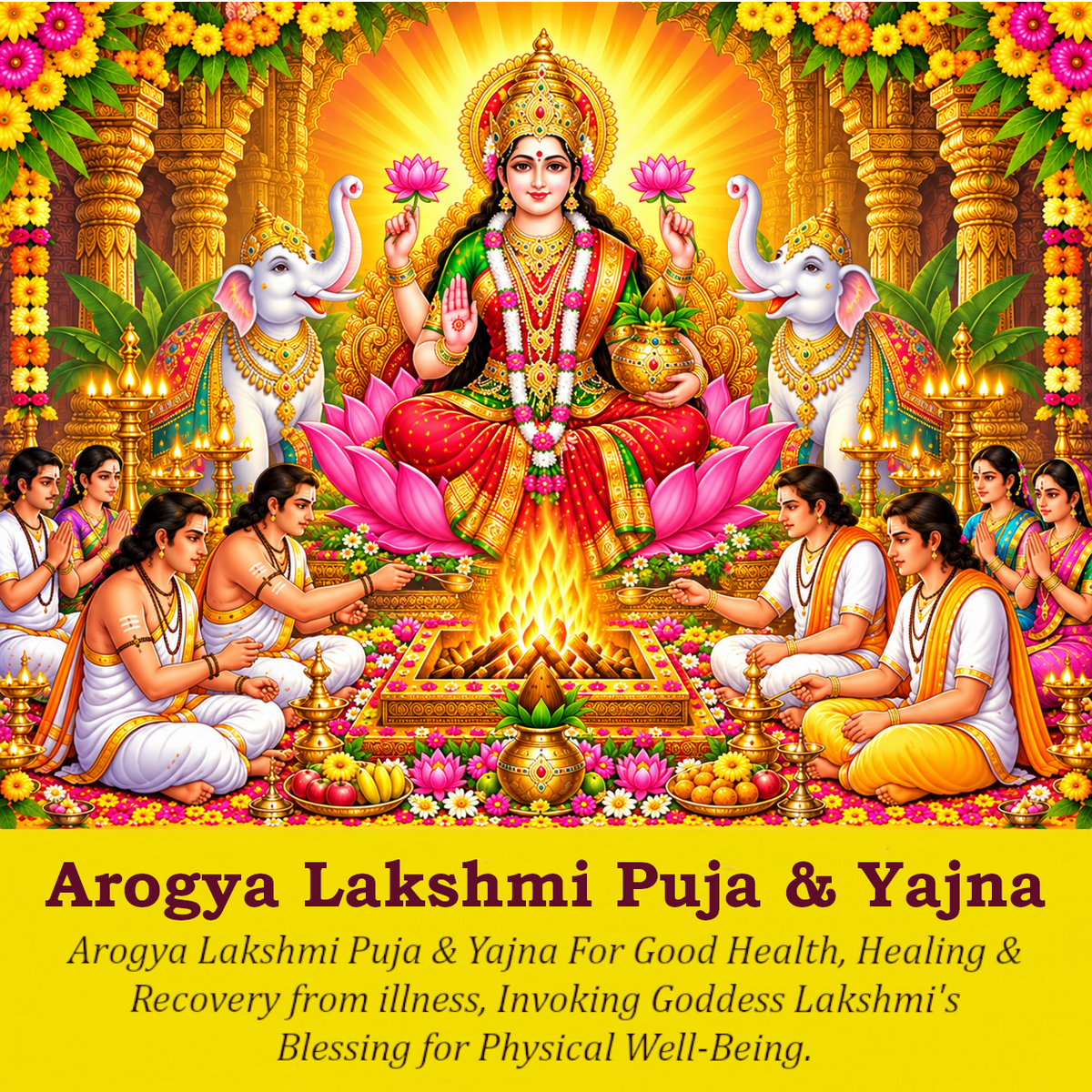 Arogya Lakshmi Puja & Yajna: For Good Health, Healing & Recovery from illness,  Invoking Goddess Lakshmi's Blessing for Physical Well-Being